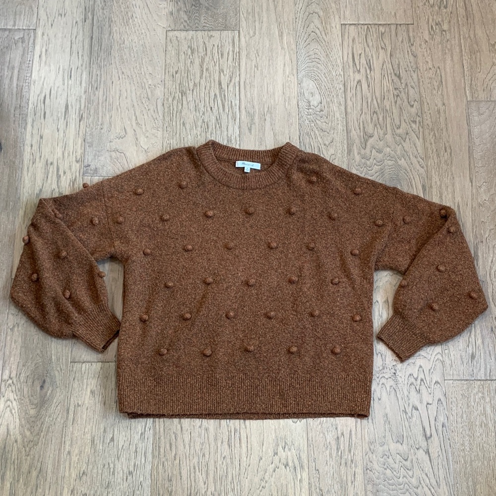 Madewell Brockton Bobble Sweater Merino Wool Blend Size Medium - Picture 2 of 10